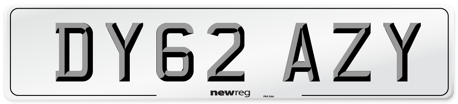 DY62 AZY Number Plate from New Reg